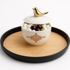 تصویر سینی گردکف چوب رایکا 