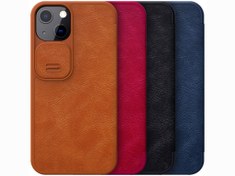 تصویر کیف چرمی نیلکین آیفون 13 Nillkin Apple iPhone 13 Qin Pro leather case 