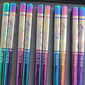 تصویر چاپستیک استیل ژاپنی هولوگرامی 