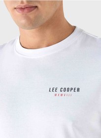 تصویر تی‌شرت نیم‌تنه با آستین کوتاه و چاپ لوگوی لی کوپر برند lee cooper Lee Cooper Logo Print T-shirt with Short Sleeves