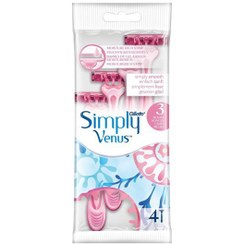تصویر تیغ اصلاح ژیلت مدل Simply Venus بسته ۴ عددی 