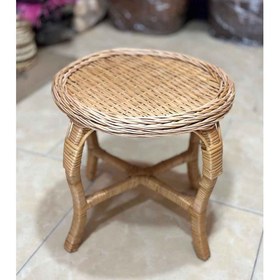 تصویر میز عسلی حصیری Wicker honey table