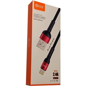 تصویر کابل آیفونی فست شارژ 2.4 آمپر بیوا C-15L طول 1.2 متر Biva C-15L 2.4A 1.2m Lightning Cable
