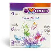 تصویر کاندوم 3عددی گوناگون 4 در 1 مدل Travel Mixed ایکس دریم X Dream Travel Mixed Condom 3pcs