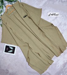 تصویر مانتو مزونی غزال عبایی فری سایز رنگ کرم 