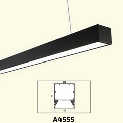 تصویر چراغ لاینر آویز رویه 45 میلیمتر اکولاین کد A4555 