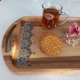 تصویر سینی چوبی نقاشی شده 