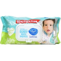 تصویر دستمال مرطوب کودک حاوی کالاندولای درب دار سبز دافی 50 عددی ا Dafi Calendula Wet Wipes For Sensitive Baby Skin 50PCS Dafi Calendula Wet Wipes For Sensitive Baby Skin 50PCS