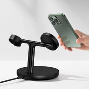 تصویر شارژر وایرلس ۳ کاره بیسوس Baseus Swan 3-in-1 