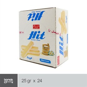 تصویر ویفر با کرم شیری هیت اکسترا فاین شیرین عسل - 25 گرمی بسته 24 عددی Shirin Asal Wafer with Heat Extra Fine Milk Cream - 25 g, 24-piece package