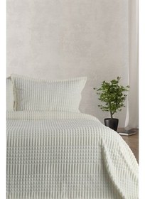 تصویر ست دو تکه پتو مدرن - رنگ استخوانی برند merinos Modern Line 2 Piece Blanket Set - Bone