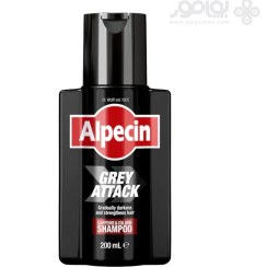 تصویر شامپو ضد ریزش و رفع سفیدی مو آلپسین مدل GREY ATTACK حجم ۲۰۰ میل 