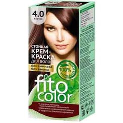 تصویر رنگ مو روسی فیتو کالر fito color بدون آمونیاک رنگ بلوطی شماره 4.0 