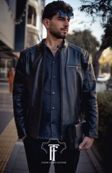 تصویر کاپشن چرم مردانه کد K93 