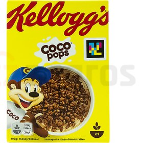 تصویر کورن فلکس شکلاتی یک وعده ای کوکوپاپس برند کلاگز 30 گرم coco pops coco pops