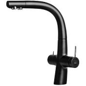 تصویر شیر آشپزخانه دو منظوره کی دبلیو سی مدل زو رنگ مشکی 