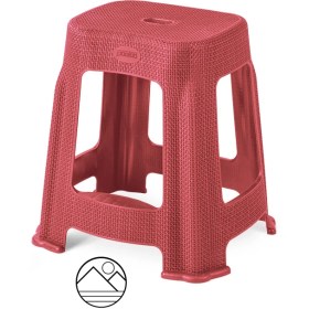 تصویر چهارپایه پلاستیکی حصیری مدل پایه دار متوسط 