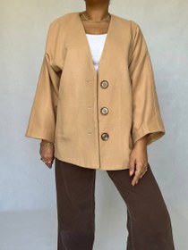 تصویر پالتو فوتر کاراملی Caramell Overcoat