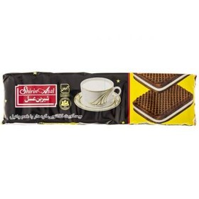 تصویر بیسکویت کاکائویی کرمدار با طعم وانیل شیرین عسل 120 گرمی بیسکویت و ویفر 120 شیرین‌عسل کرمدار کاکائویی با طعم وانیل
