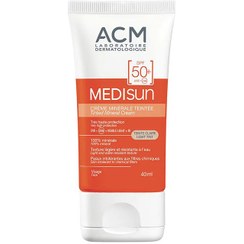 تصویر کرم ضد آفتاب مدیسان حجم ۴۰ میل SPF ۵۰ بی رنگ 