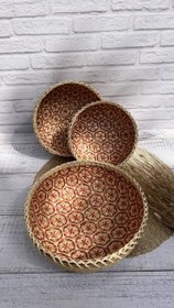 تصویر سبد حصیری گرد پلاریس وارداتی 