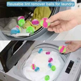 تصویر پرزگیر توپی مناسب ماشین لباسشویی Pet Hair Remover For Laundry بسته 6 عددی 