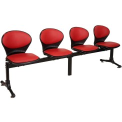 تصویر صندلی انتظار صدفی چهار نفره با تشک شفق مدل NT112 - کد رنگ داخل توضیحات نوشته شود. NT112