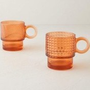 تصویر ماگ زرد فنجان شیشه ای ، ۳۰۰ میل english home مدل amber 