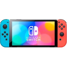 تصویر Nintendo Switch OLED قرمز آبی Nintendo Switch OLED with Neon Blue and Neon Red Joy-Con