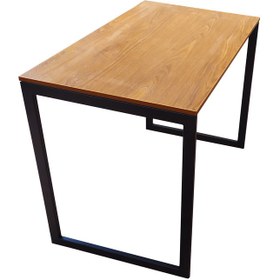 تصویر میز تحریر؛کامپیوتر چوب فلز مدل رخشا - 60*75*104 / کلیاف روشن / طوسی writing desk؛computer desk Rakhsha model