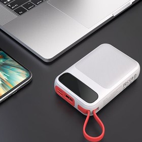 تصویر پاوربانک هوکو J40 10000mAh بهمراه کابل Lightning 