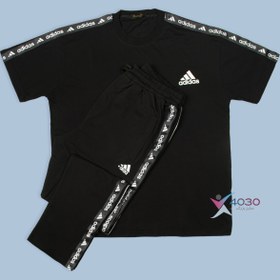 تصویر ست تیشرت و شلوار آدیداس Adidas سایزبزرگ ( 8138 ) 