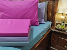 تصویر نیمست یکنفره و دونفره کتان نخ ساده ترک مغزی دوزی - نیمست یکنفره عرض Bedsheets