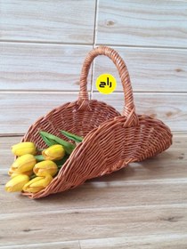 تصویر سبد گل حصیری استودیو راح 