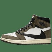 تصویر کفش کتونی ایر جردن ۱ تراویس اسکات موکا ساقدار کد 294863 