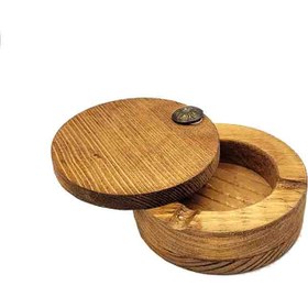 تصویر زیر سیگاری درب دار گرد 