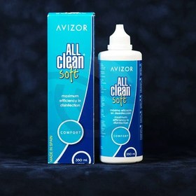 تصویر محلول شست و شوی لنز آویزور آل کلین AVIZOR ALL CLEAN SOFT حجم ۳۵۰ میلی لیتر 