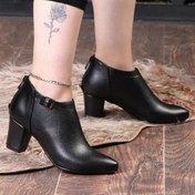 تصویر کفش پاشنه بلند زنانه دافوس جنس چرم سایز ۳۷ تا ۴۱ رنگ مشکی 