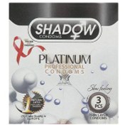 تصویر کاندوم پلاتینیوم تنگ کننده تاخیری خاردار 3تایی شادو ا Shadow Platinum Professional Condom 3pcs Shadow Platinum Professional Condom 3pcs