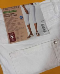 تصویر شلوار کتان زنانه برمودا CAPRI-JEANS سوپر اسکینی اسمارا - سایز ایرانی ۴۴ ( مشکی ) 