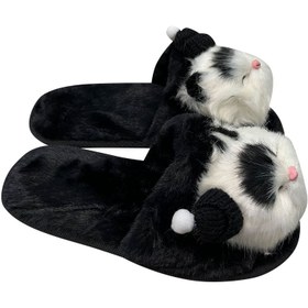 تصویر دمپایی حوله ای زنانه مدل خزدار کد 79 