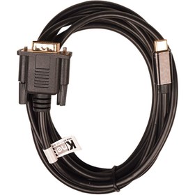 تصویر کابل تبدیل Type-C به VGA کی نت K-CO30 طول 1.8 متر K-net K-CO30 Type-C to VGA 1.8m Cable