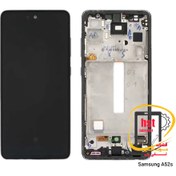 تصویر تاچ ال سی دی گوشی سامسونگSamsung Galaxy A52s/A528 - مشکی / بافریم / اولد LCD Samsung A528/A52s