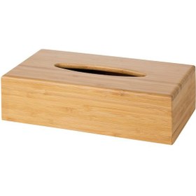 تصویر جعبه دستمال کاغذی بامبو ایکیا مدل BONDLIAN سایز ۲۶x۱۴ سانتی‌متر 