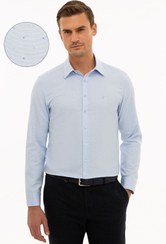 تصویر پیراهن مردانه آبی پیرکاردین | G021SZ004.000.1153249 Pierre Cardin 
