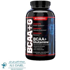 تصویر کپسول بی سی ای ای و گلوتامین مایوجنیکس آمریکا 100 عددی Myogenix BCAA And Glutamine Capsules