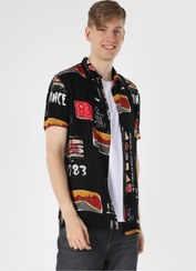 تصویر پیراهن مردانه آستین کوتاه طرح دار | کالینز Colin’s .CL1062816_Q1.V1_BLK 