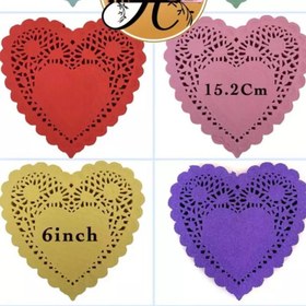 تصویر کاغذ گیپور قلبی 100 عددی 