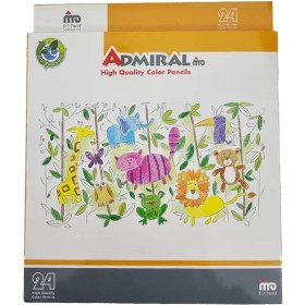 تصویر مدادرنگی 24 رنگ جعبه مقوایی ادمیرال ADMIRAL (بسته 6 تایی) 