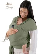 تصویر آغوشی پارچه‌ای زیتونی مدل استاندارد | ۱۰۰٪ پنبه، ضد حساسیت،مناسب از بدو تولد تا 17 کیلو 